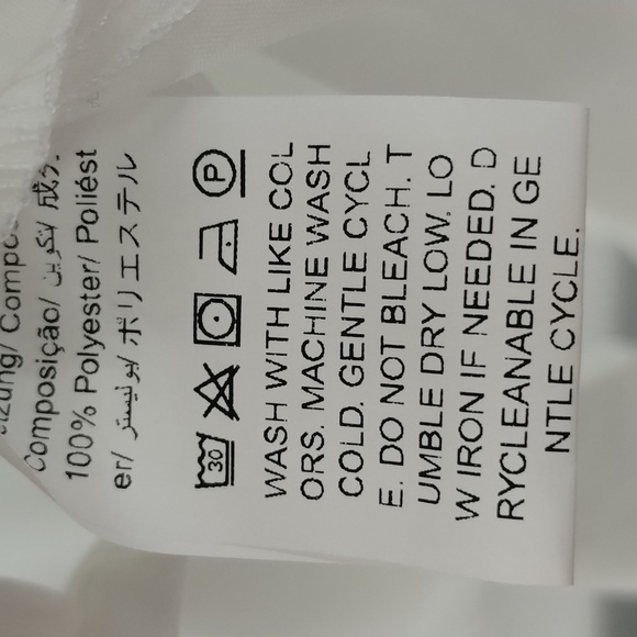 Shein button down blouse white  large long sleeve darted for fit button down - Picture 7 of 8